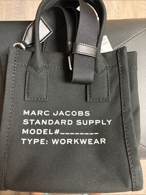 Marc Jacobs Black Canvas Messenger Tote